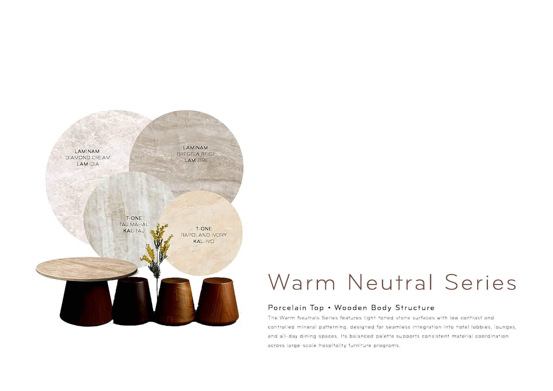 Warm Neutrals Series | Light Stone Surfaces for Hotels | Antolia
